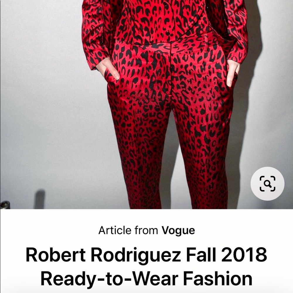 Robert Rodriguez leopard pants